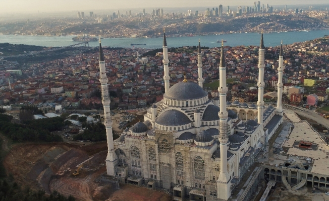 Çamlıca Camii havadan görüntülendi