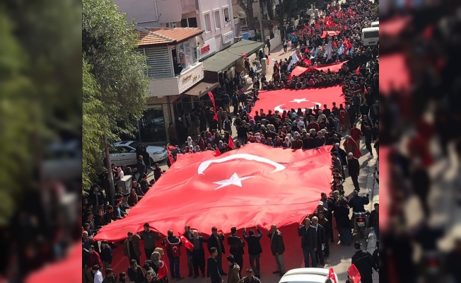Hatay’da Afrin şehitlerine saygı, Mehmetçiğe moral yürüyüşü