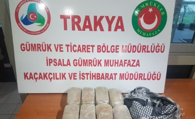 İpsala’da 1 milyon 400 bin TL’lik uyuşturucu ele geçirildi