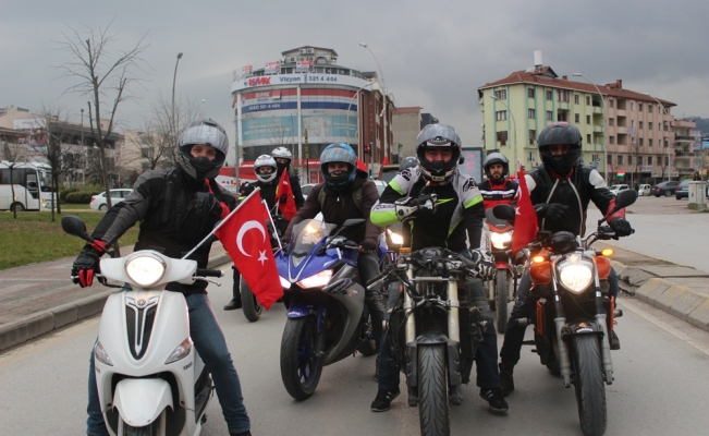 Motosiklet tutkunları Mehmetçik için yollarda