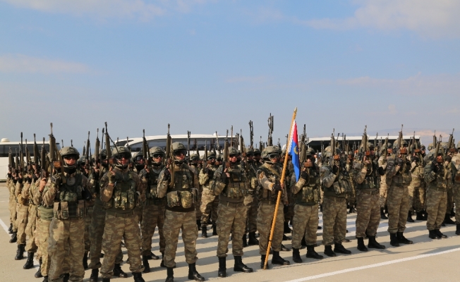 660 asker ve korucu Afrin’e uğurlandı