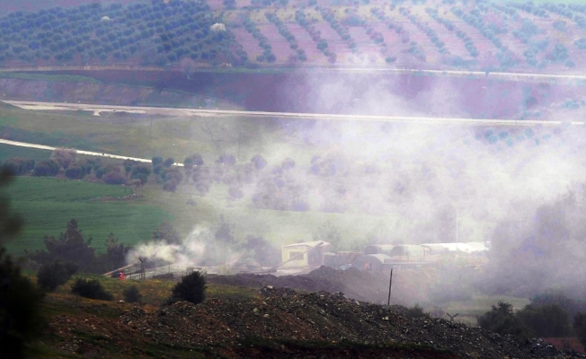 Afrin ve çevresindeki YPG hedefleri top atışına tutuldu