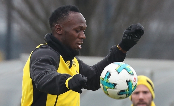 Usain Bolt Borussia Dortmund idmanında