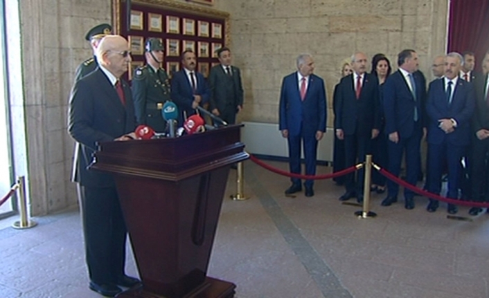 Devlet erkanı Anıtkabir’de