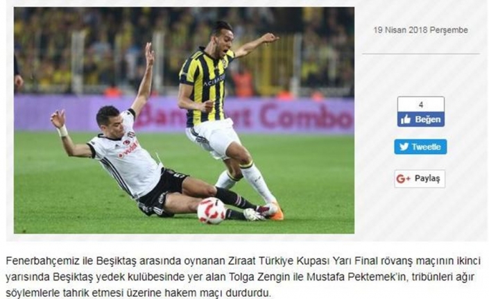 Fenerbahçe: Tolga Zengin ve Mustafa Pektemek tahrik etti