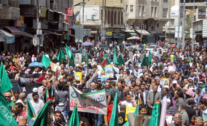 Ürdün’de Filistinlilere destek yürüyüşü