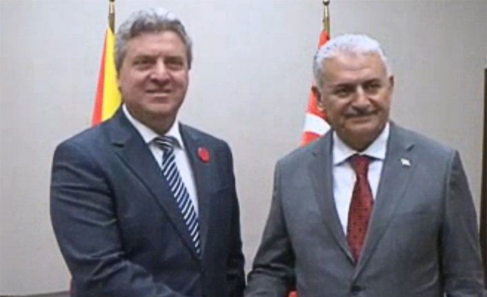 Yıldırım Makedonya Cumhurbaşkanı Ivanov’la görüştü