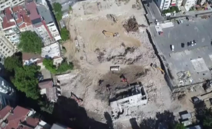 Atatürk Kültür Merkezi’nin son durumu havadan görüntülendi