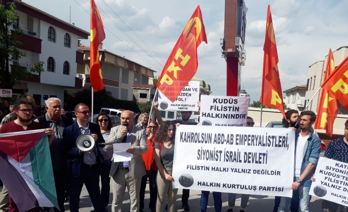 İsrail’in Ankara Büyükelçiliği önünde eylem