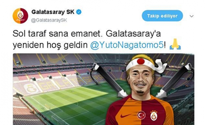 Galatasaray Nagatomo’yı KAP’a bildirdi