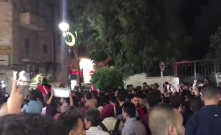 Ramallah’ta Gazze’ye destek gösterisi