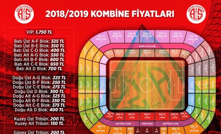 Antalyaspor’da kombine fiyatları açıklandı