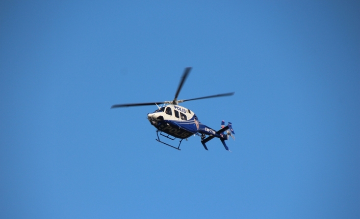 Bodrum’da helikopterli trafik denetimi