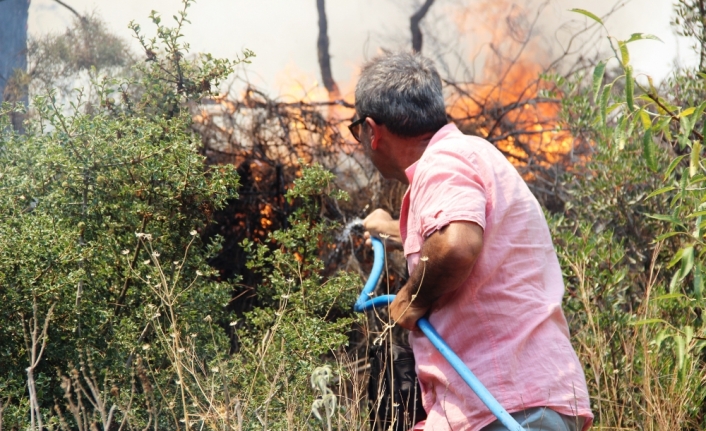 Bodrum’da korkutan yangın