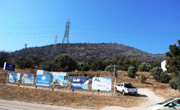 Bodrum’da yangın sonrası korkunç manzara