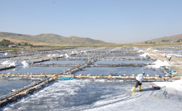 Burada günde 120 ton tuz üretiliyor