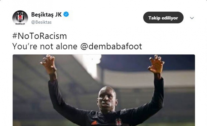 Beşiktaş’tan Demba Ba’ya destek mesajı