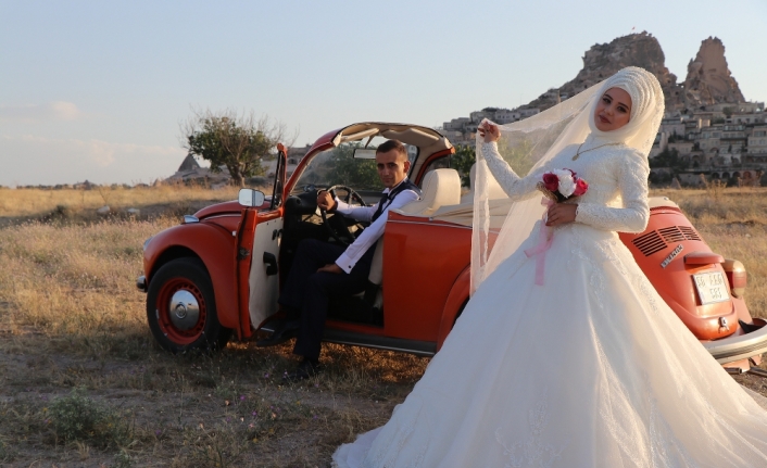 Kapadokya gelin ve damat çekimlerinin vazgeçilmezi oldu