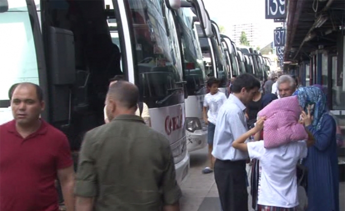 Otogarda Kurban Bayramı yoğunluğu başladı