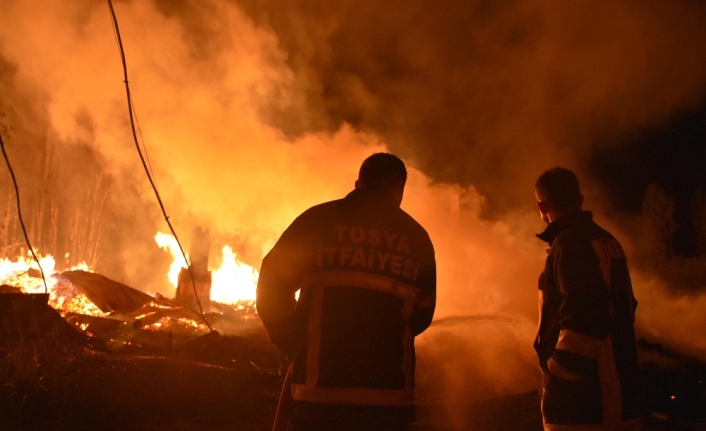 Tosya’da 8 ev tamamen yandı