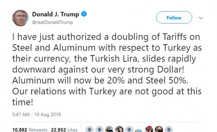 Trump’tan Türkiye açıklaması