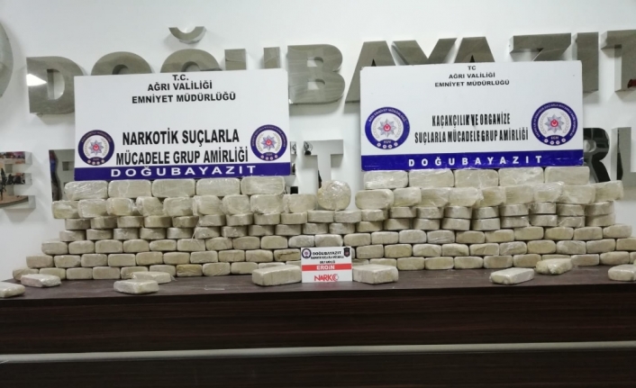 Ağrı’da 108 kilo eroin ele geçirildi