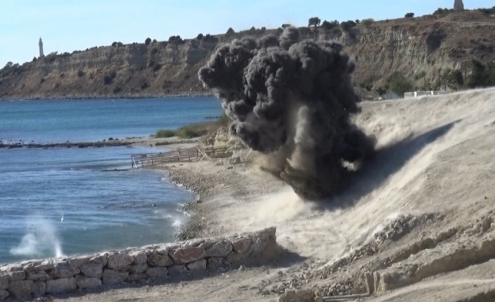 Çanakkale’de top mermisi bulundu