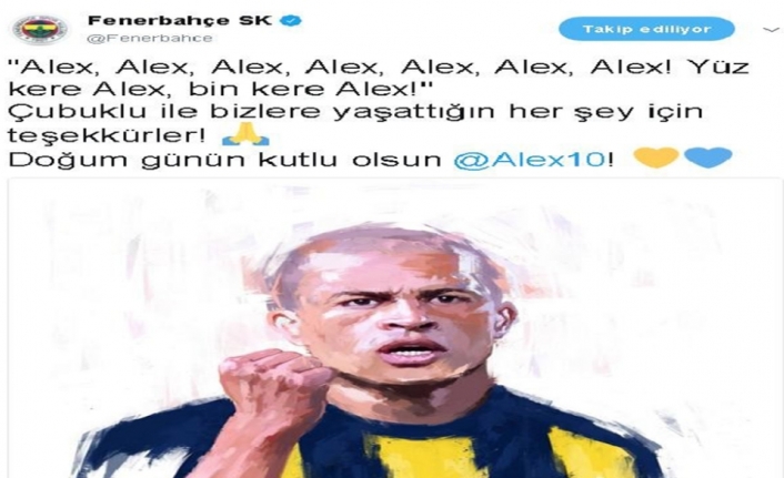 Fenerbahçe, Alex’in doğum gününü kutladı