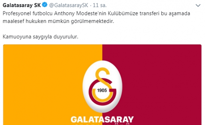 Galatasaray’dan Modeste açıklaması