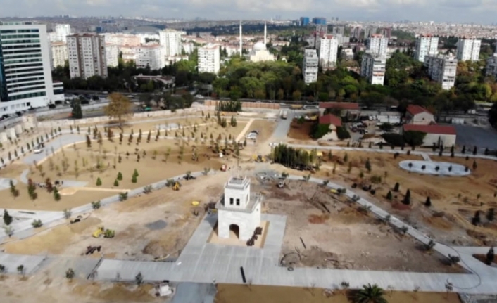 Baruthane’deki "Millet Parkı" çalışmaları havadan görüntülendi
