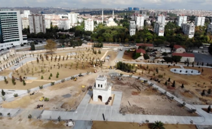 Baruthane’deki "Millet Parkı" çalışmaları havadan görüntülendi