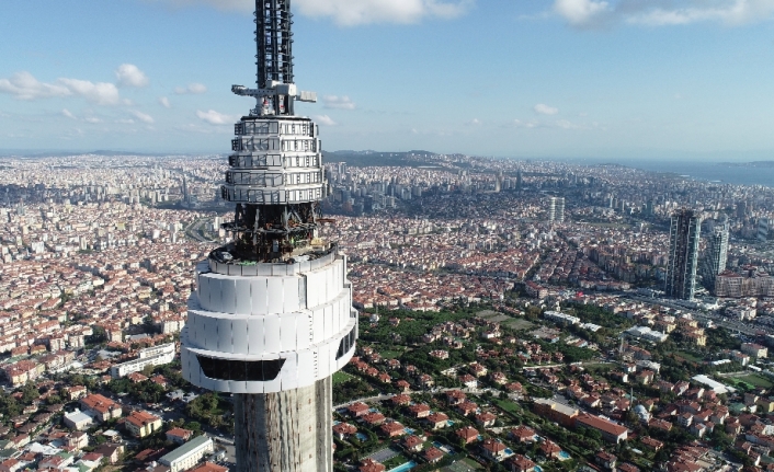 Çamlıca Kulesi’nin son hali havadan görüntülendi