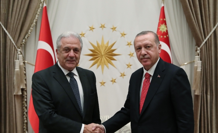 Erdoğan AB Göç Komiserini kabul etti