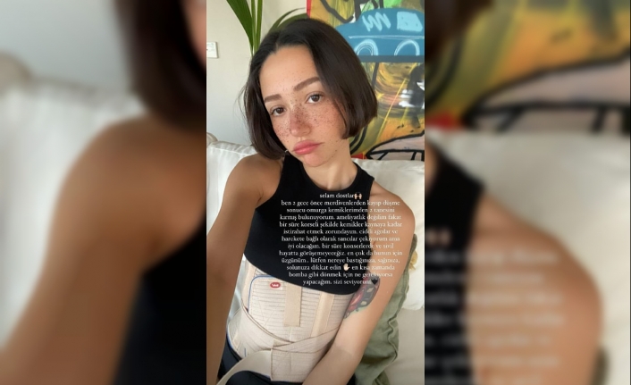 Şarkıcı Zeynep Bastık'ın omurgası kırıldı