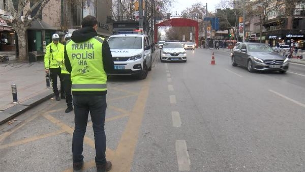 Kadıköy’de  drone destekli trafik denetimi