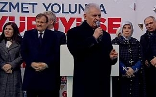 Başbakan Yıldırım Bursa’da coşkulu kalabalığa...
