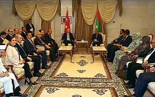 Cumhurbaşkanı Erdoğan heyetlerarası görüşmeye...