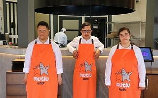 Down Sendromlular bu kafede çok mutlu