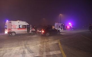 Konya’da yolcu otobüsü devrildi: 11 yaralı