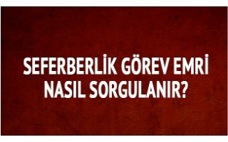 Sefer görev emri nasıl sorgulanır?