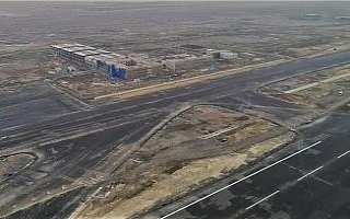 Üçüncü havalimanının biten pisti havadan görüntülendi