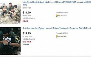 Uluslararası alışveriş siteleri PKK-PYD paçavraları...