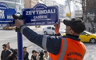 “Zeytin Dalı Caddesi” tabelası asıldı