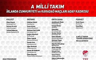 A Milli Futbol Takımı’nın aday kadrosu açıklandı