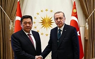 Erdoğan, Moğolistan Meclis Başkanı Enkhbold’u...
