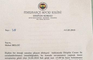 Hulusi Belgü disiplin kuruluna sevk edildi