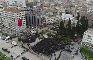 Şehit pilotu binlerce kişi uğurladı