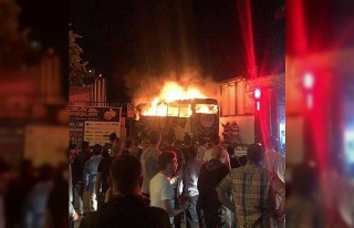 Altay’ın takım otobüsü alev alev yandı