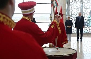 Cumhurbaşkanı Erdoğan’a mehterli karşılama