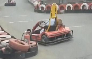 Go-kart faciası kamerada